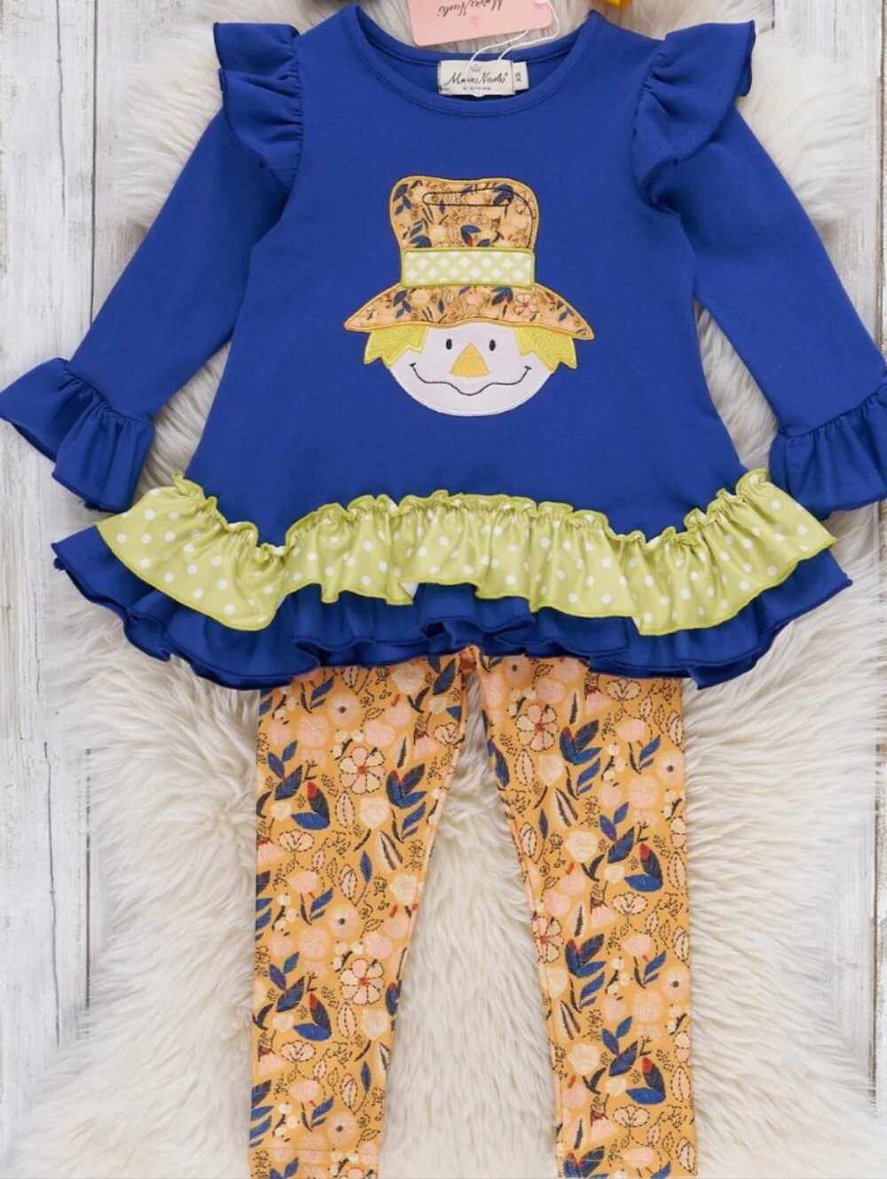 BNWT - Harvest Helper Embroidered Ruffle - SIZE 5